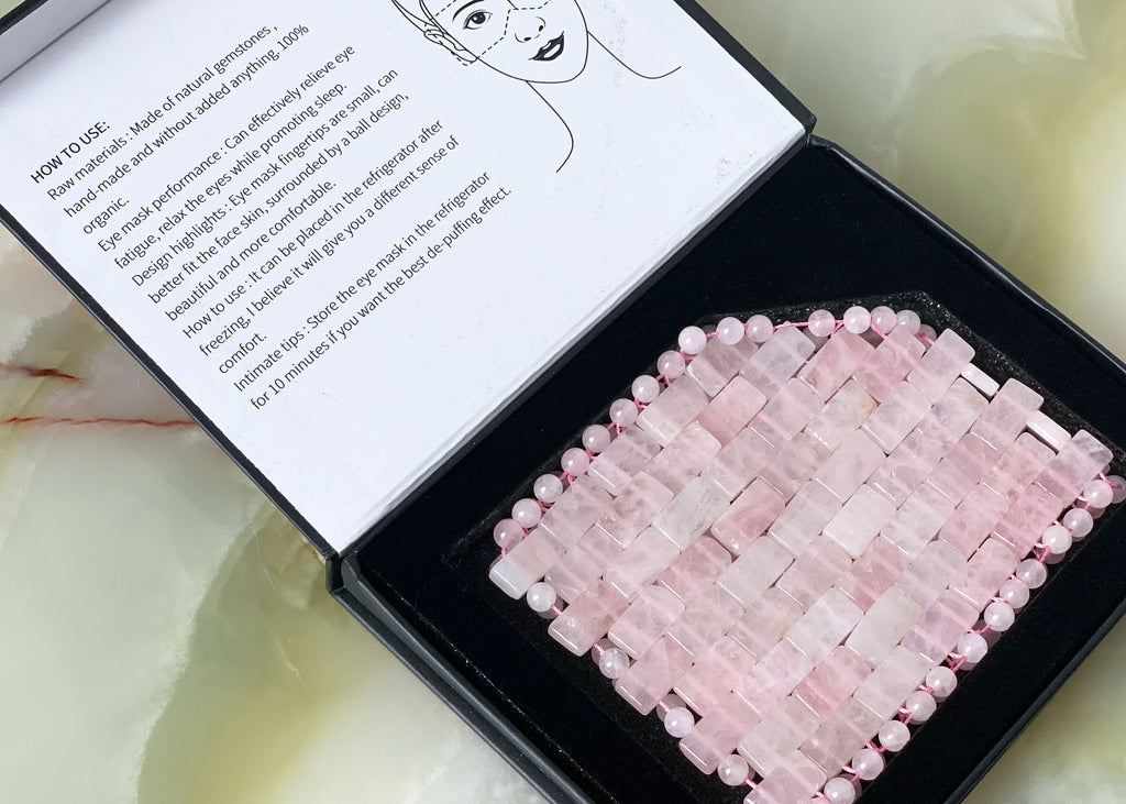 Rose Quartz Crystal Eye Mask