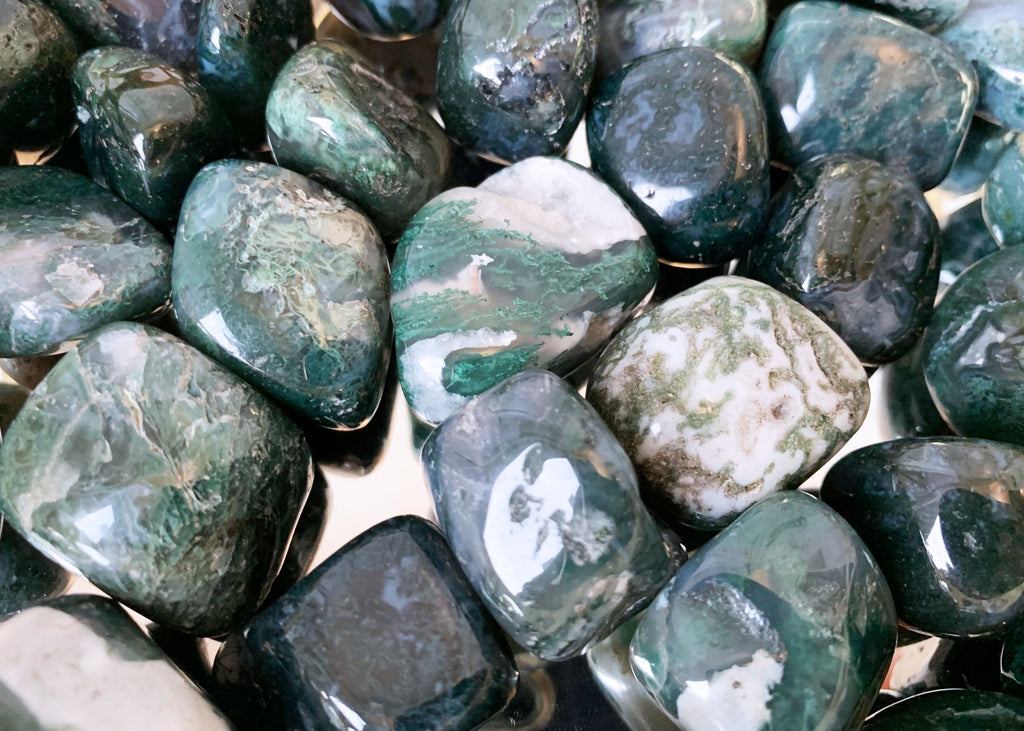 Moss Agate Polished Tumblestone